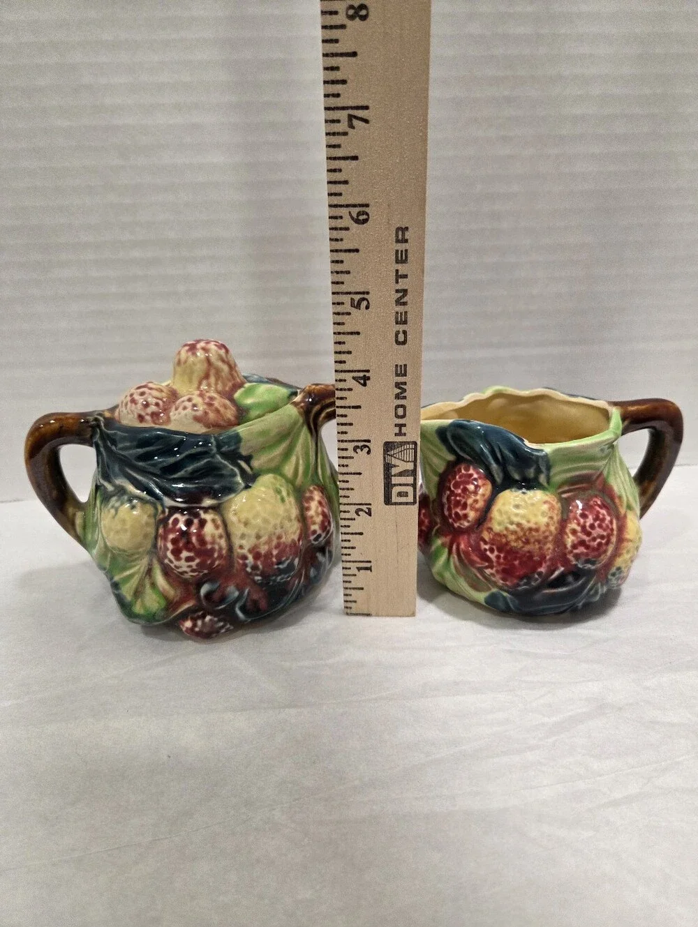 Vintage Berries Sugar And Creamer Set Japan